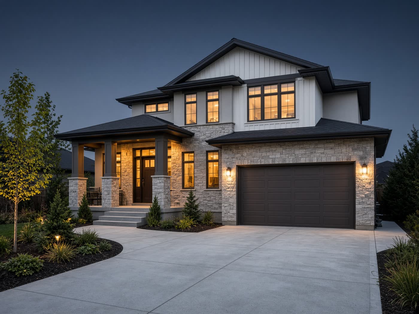 A modern Landmark-style detached duplex